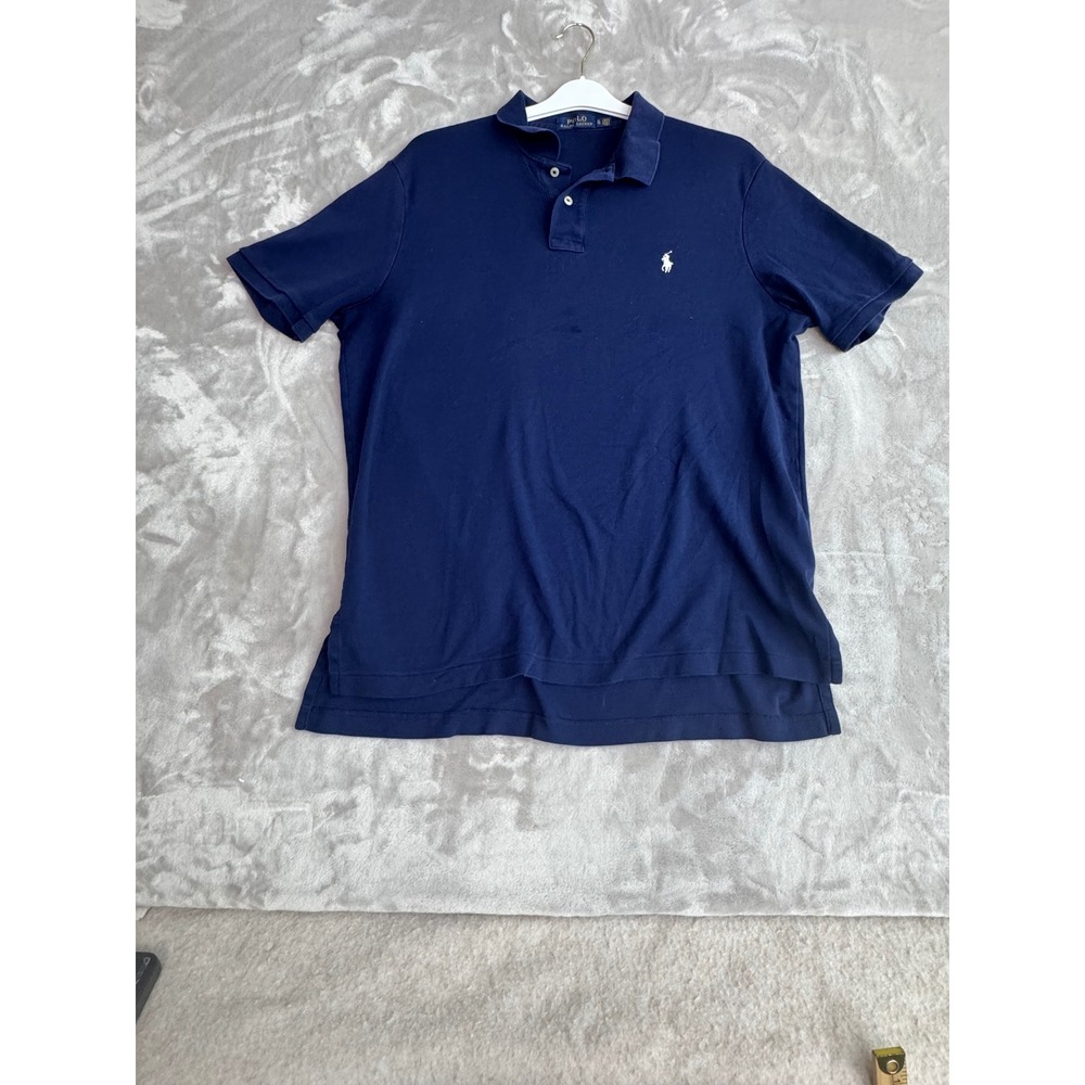 Polo‎ Ralph Lauren Mens XL Navy Blue Short Sleeve Cotton Pique Polo Shirt Logo